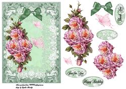 Lace and Pink Roses