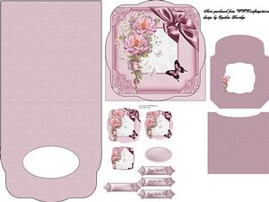 Fancy Easel Pink Roses Kit