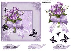 6x6 Lavender Roses