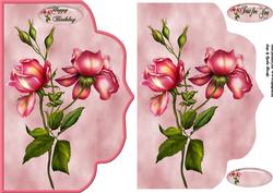 Pink Rose Envelope Shape