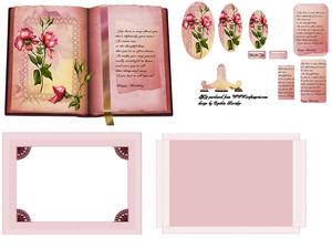 Pink Rose Book and Box