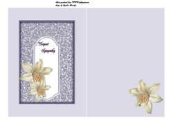 Cream Lily Sympathy Insert