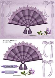 Lavender Fan Decoupage