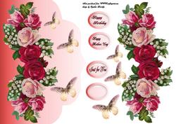 Roses and Butterflies Decoupage