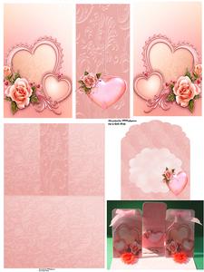 Triple Easel Twist Pink Hearts