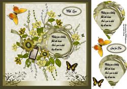 8x8 Flowers and Butterflies