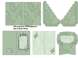 Flowers and Lace Notelet Folder Kit
