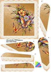 Fan Flowers and Butterflies