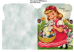 Shaped Vintage Easter Girl