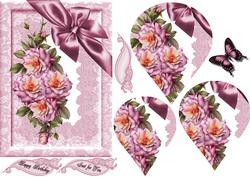 Pink Roses Teardrop Pryamage
