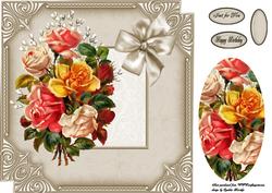 8x8 Framed Roses