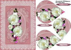 Rose and Lace Teardrop