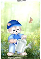 Boy Kitty in the Garden