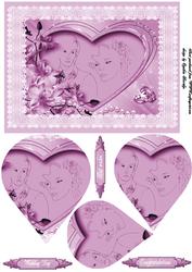 Pink Wedding Day Card