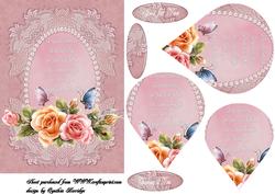 7x5 Flowers and Butterflies