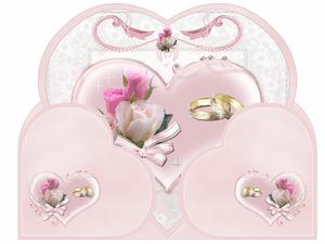Wedding Gatefold Heart Shape