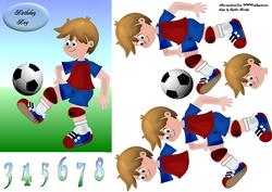 Footballer Decoupage Card