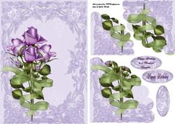 A5 Lavender Roses