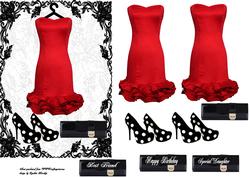 Red Dress Decoupage