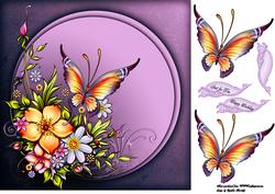 8x8 Flowers and Butterfly