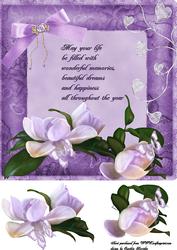 8x8 Birthday Verse and Flowers