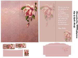 Blush Rose Dl Card Kit