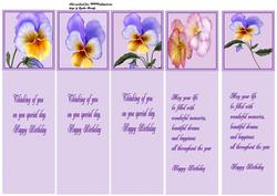 Pansies Bookmarks