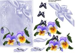 Pansies Ribbon and Bow