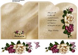Shaped Card with Verse and Rose