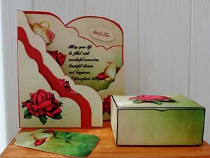 Red Rose Wraparound Card Kit