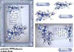 Blue Oval Birthday Verse
