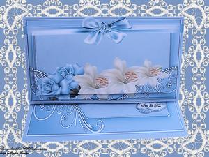Dl Easel Blue Rose and Lilies Kit