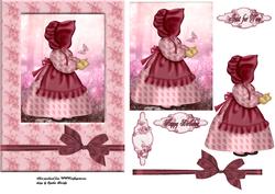 Sunbonnet Sue Pink Frame