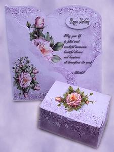 Pink Rose Wrap Around Card