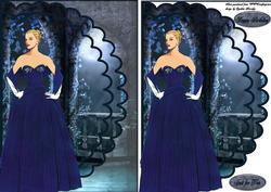 Lady in Blue Dress