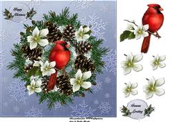 Christmas Pinecone and Bird