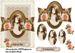 Wedding Day Couple Lace Frame