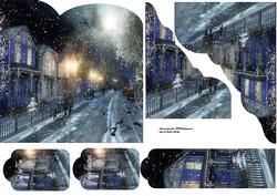 Christmas Snow Scene with Bookmark