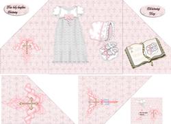 Crisscross Gate Fold Girl Christening