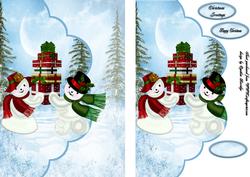 Christmas Snow Couple