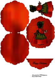 Fancy Easel Sunbonnet Sue Christmas