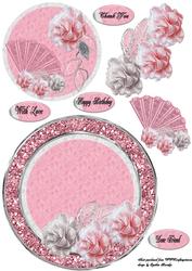Pink Rose Wobble Card