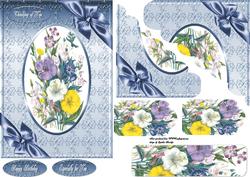 Blue Oval Flowers