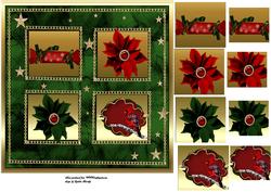 Christmas Flowers Square