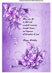 A4 Lavender Flowers