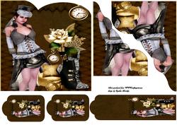 Steampunk Tags and Bookmark