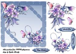 Blue and Lilac Flowers