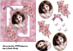 Vintage Girl and Roses