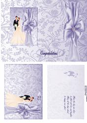 Lavender Card on a Card Wedding