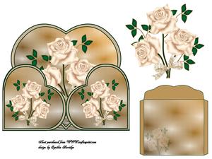 Cream Roses Wraparound Kit